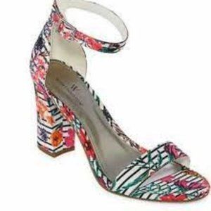 Worthington Womens Beckwith Heeled Sandals - Floral